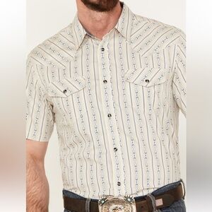 Cody James western-style pearl snap Cotton shirt short sleeves Men’s Size Large